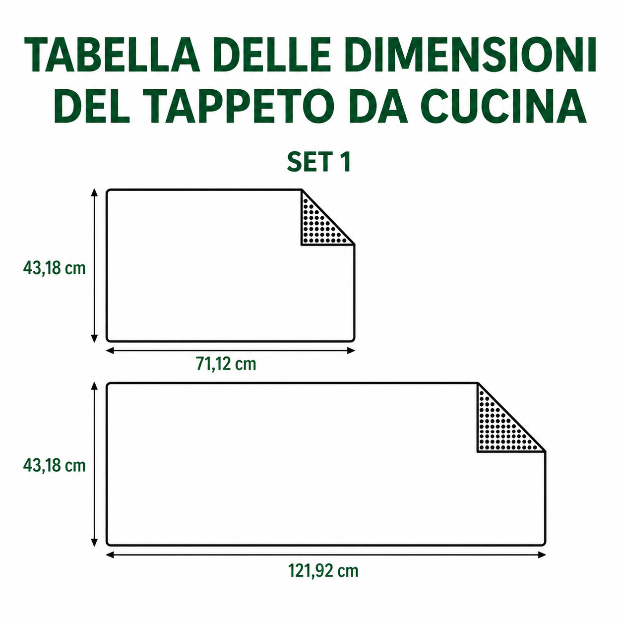 Tappeto da cucina antiscivolo natalizio classico