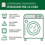 Copridivano trapuntato con cottage fiorito