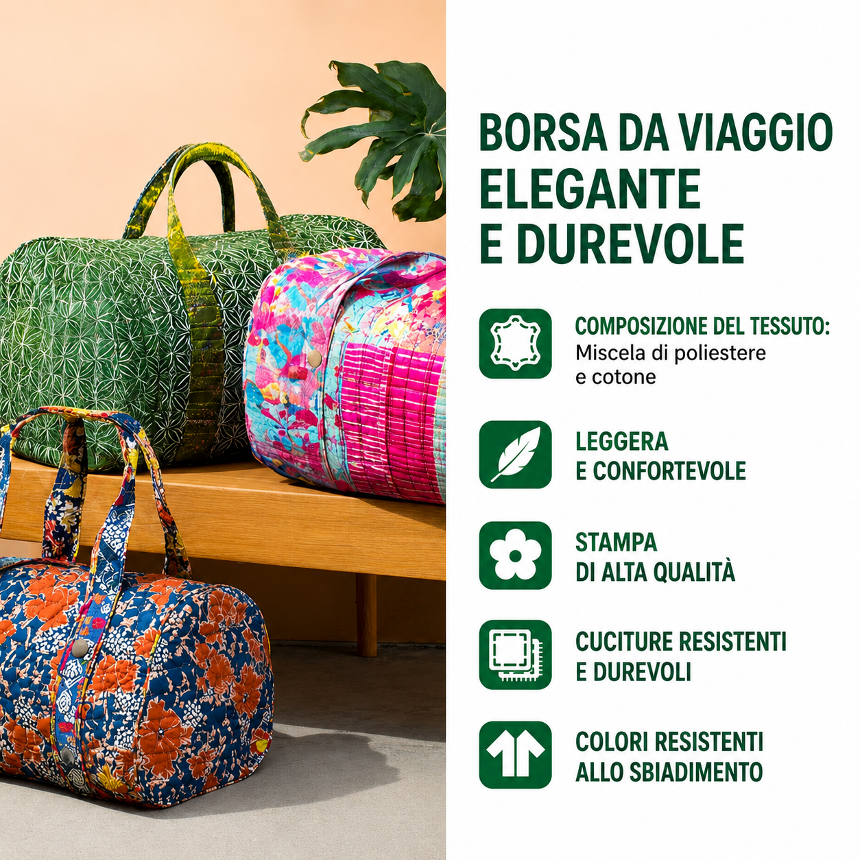 Dimensioni borsa da viaggio artigianale