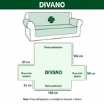 Copridivano trapuntato con cottage fiorito