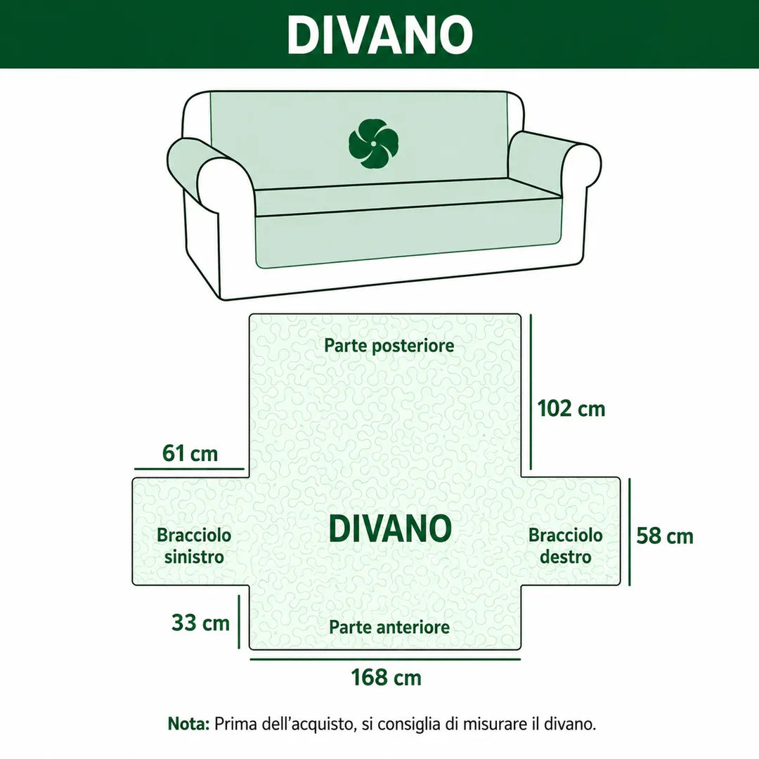 Copridivano trapuntato con motivo solare