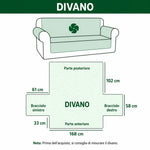 Copridivano trapuntato con motivo solare