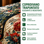 Copridivano trapuntato con cottage fiorito
