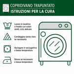 Copridivano trapuntato con motivo solare