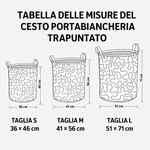 Cesto portabiancheria trapuntato con Corgi natalizio