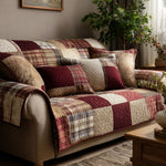 Copridivano trapuntato patchwork rustico