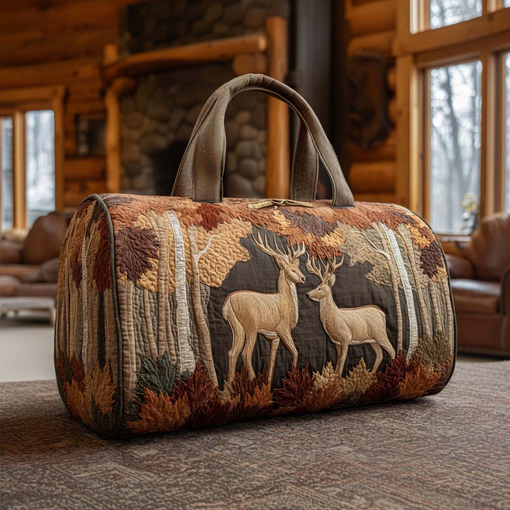 Borsa da viaggio trapuntata con cervo