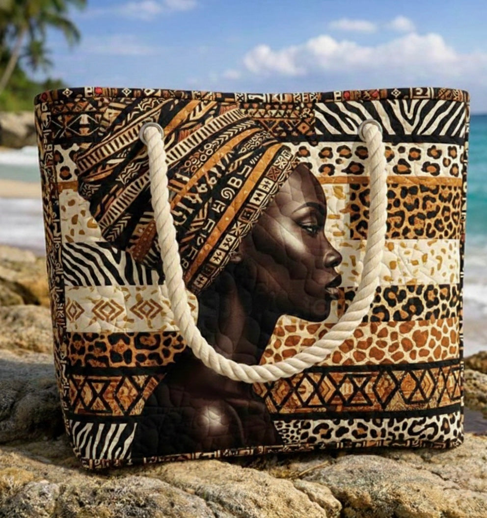 Borsa da Spiaggia Statement Regina Africana – Capiente