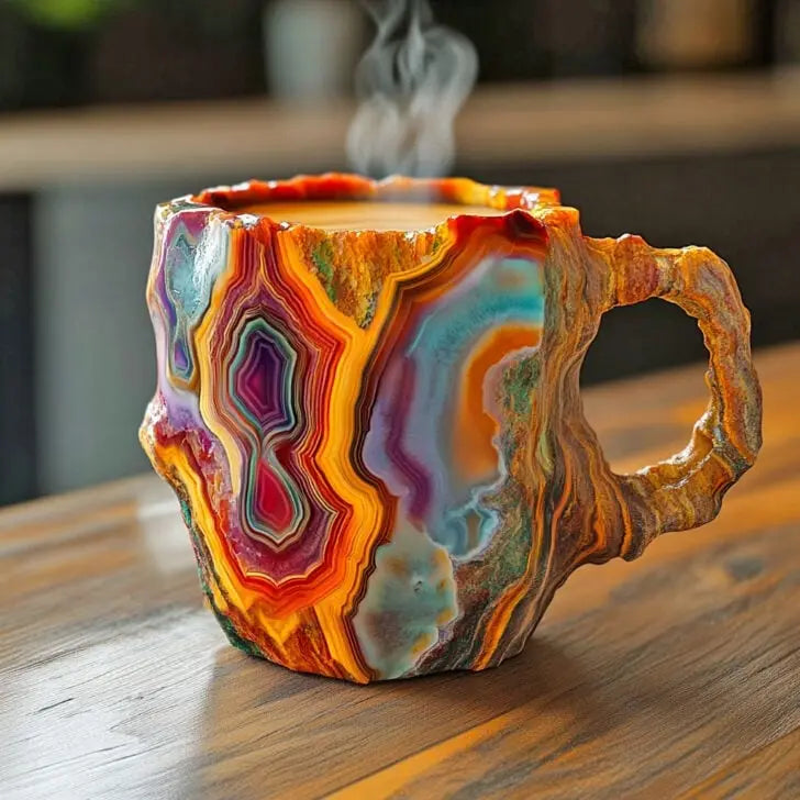 Tazze da Caffè in Minerale Infuso di Cristallo
