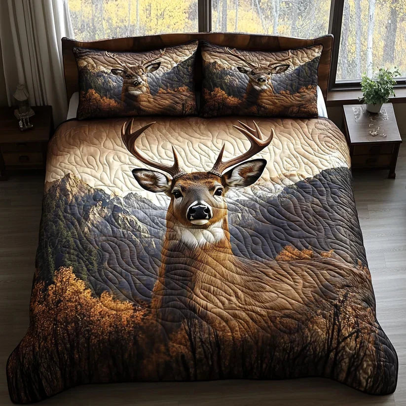 Coperta trapuntata 3 pezzi - Animali del bosco
